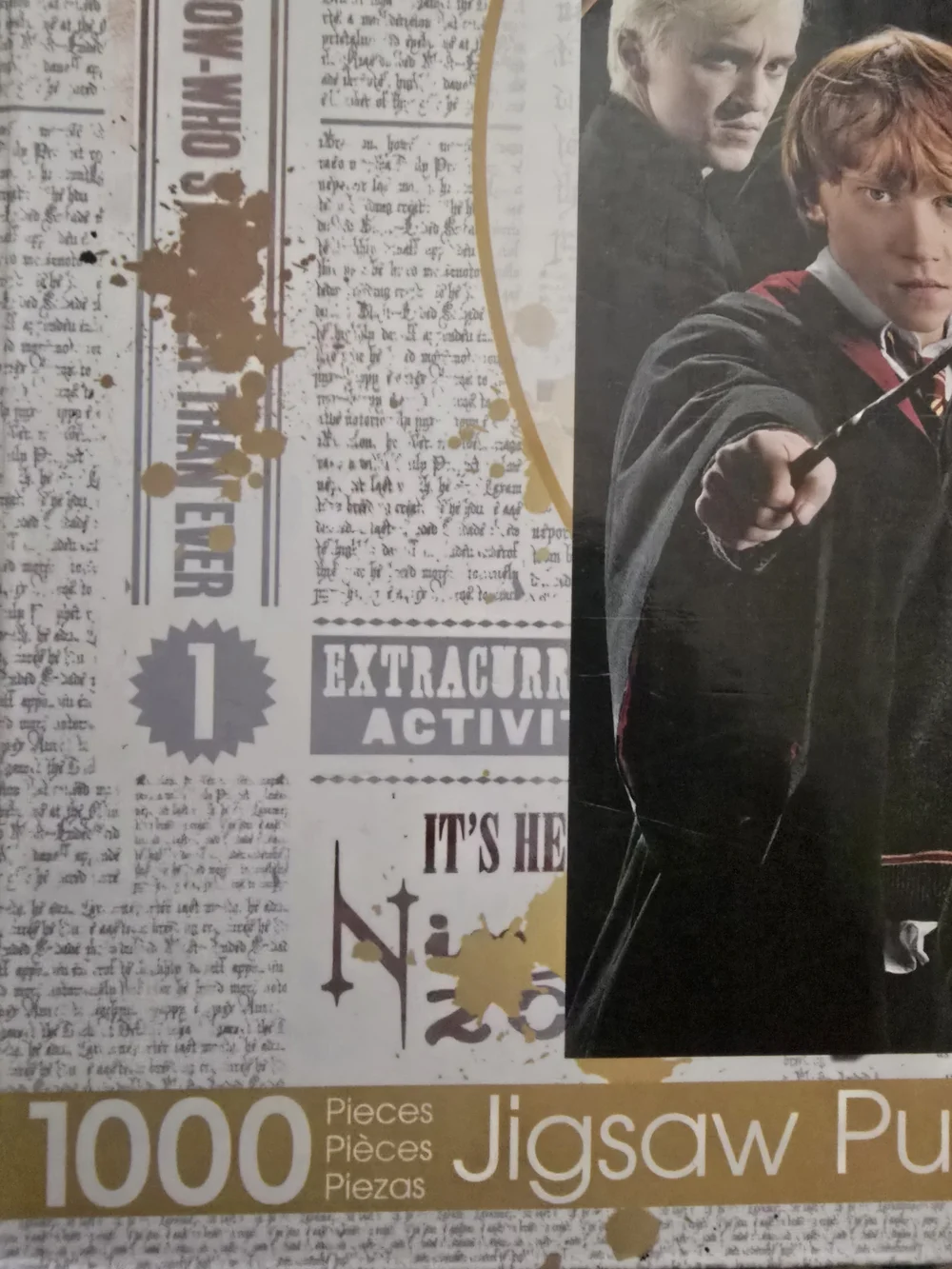Harry Potter Movie Poster - Black, Gold, White